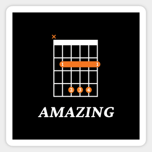 B Amazing B Guitar Chord Tab Dark Theme Sticker